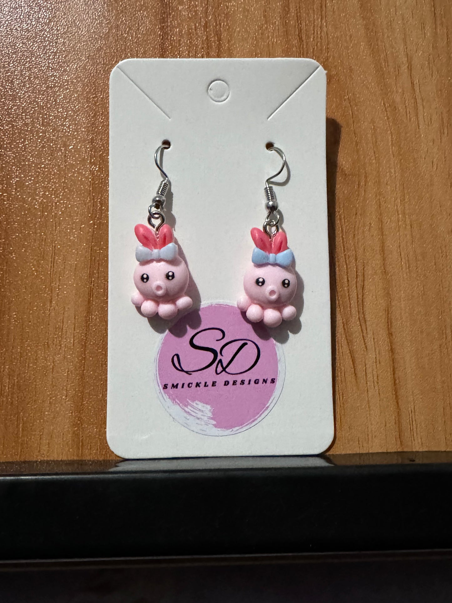 Pink Octopus Earrings