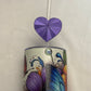 3d Printed Straw Topper - Purple Heart