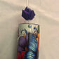 3d Printed Straw Topper - Purple Crystal