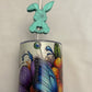 3d Printed Straw Topper - Emerald Bunny
