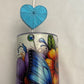 3d Printed Straw Topper - Blue Heart