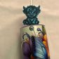 3d Printed Straw Topper - Blue - Highland Cow