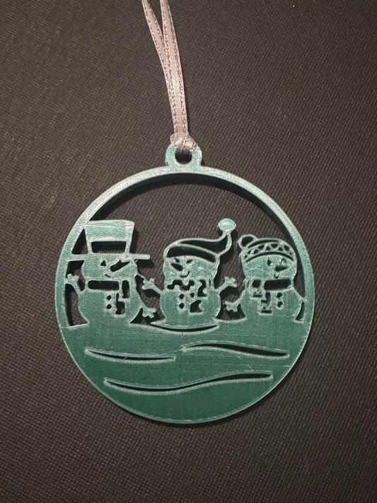 3D Bauble - Snowman Family