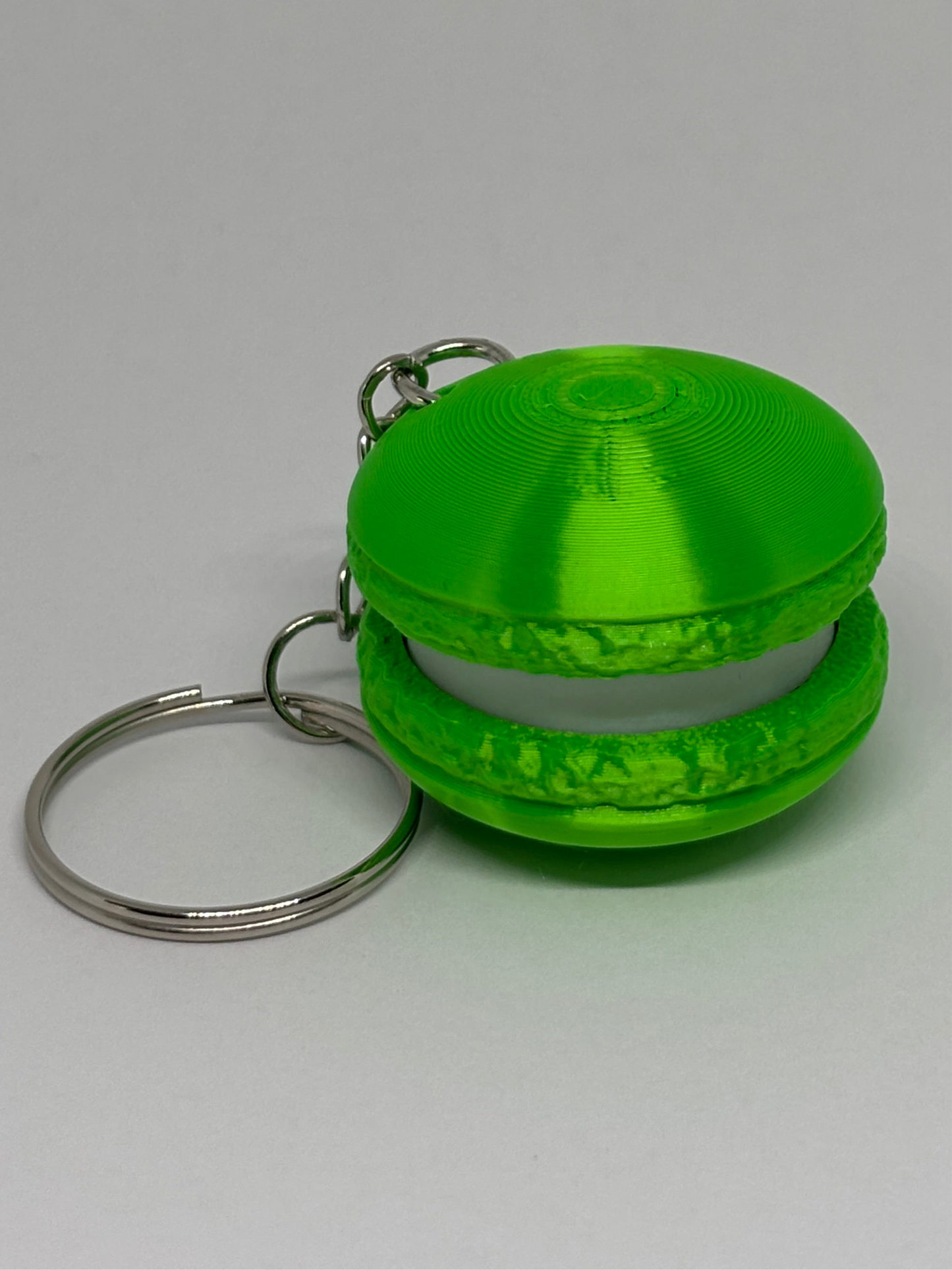 3D Macaron Clicker Keyring - Green