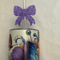 3d Printed Straw Topper - Purple Bow