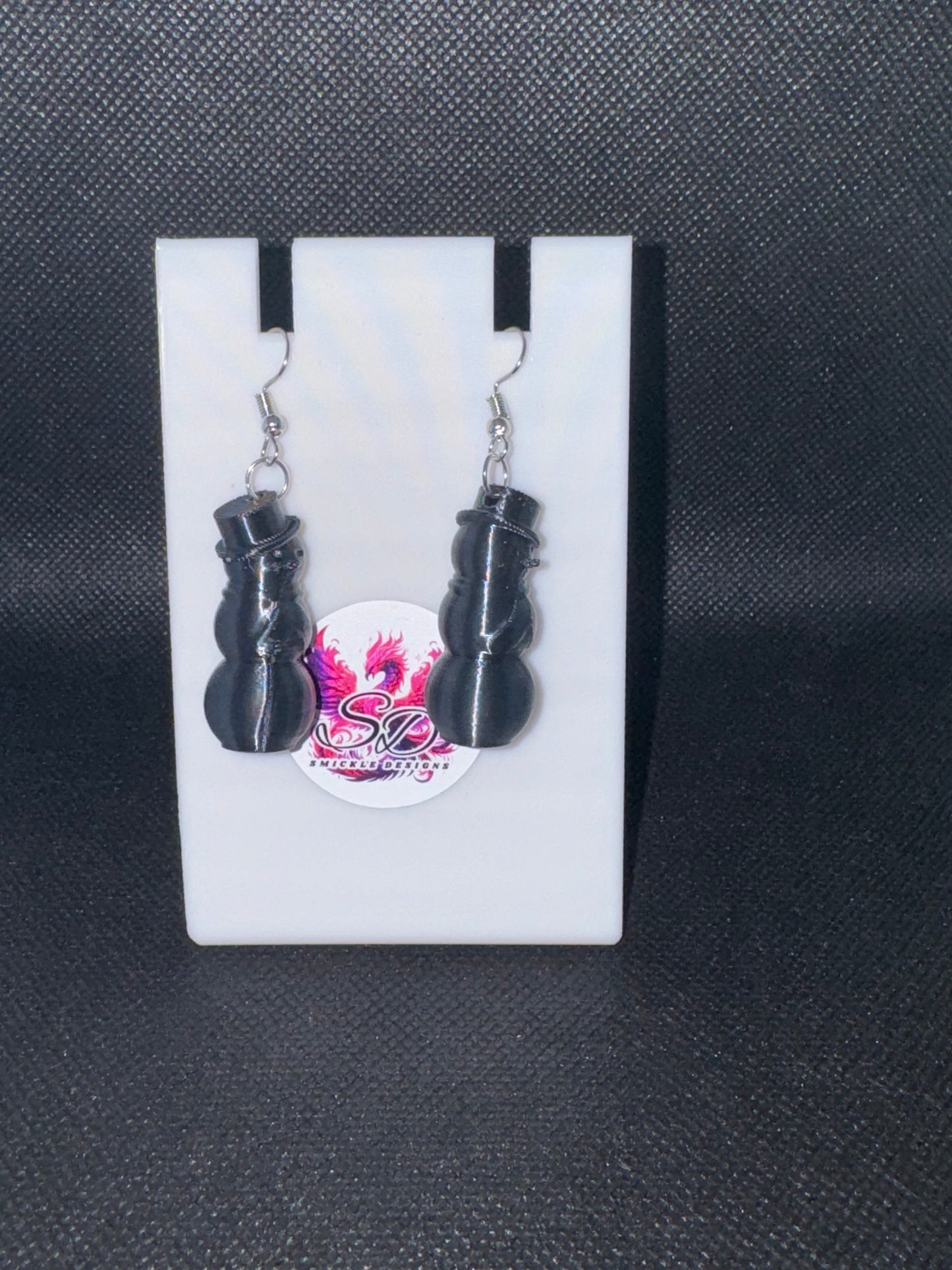 3D Earrings - Snowman