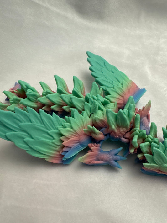 3D Sunflower Winged Dragon