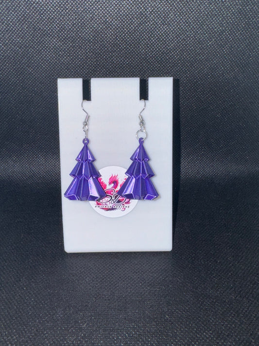 3D Earrings - Christmas Tree #2