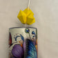 3d Printed Straw Topper - Yellow Crystal