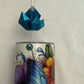 3d Printed Straw Topper - Blue Crystal