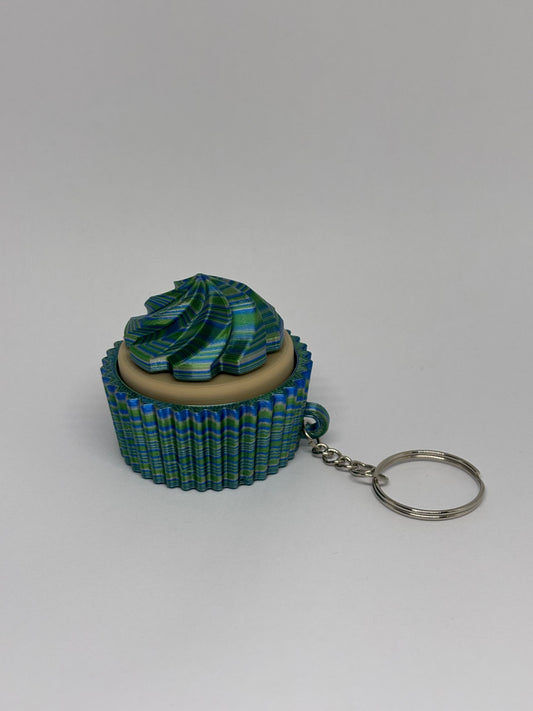 3D Cupcake Clicker Keyring - Candy 1