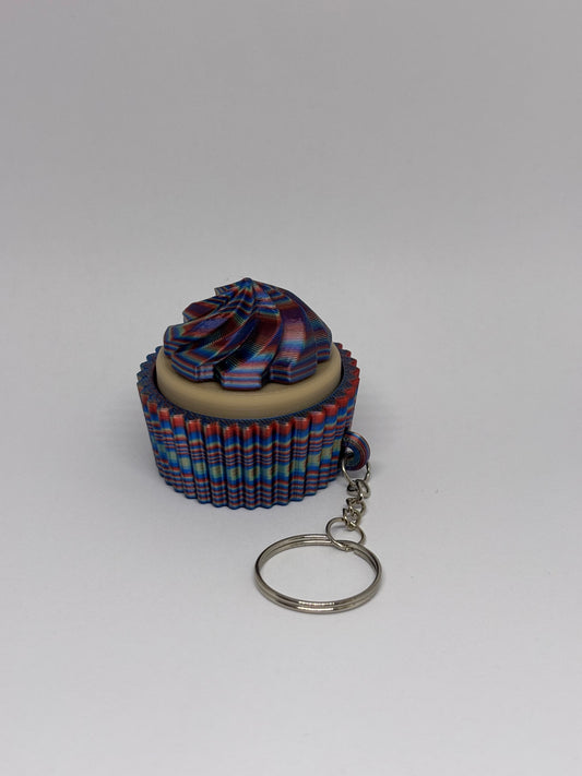 3D Cupcake Clicker Keyring - Candy 2