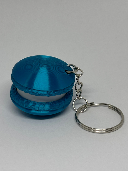3D Macaron Clicker Keyring - Teal
