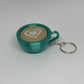 3D Marble Heart Clicker Keyring - Emerald