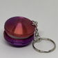 3D Macaron Clicker Keyring - Red/Purple