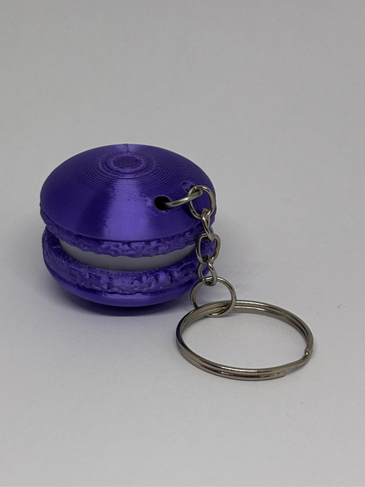 3D Macaron Clicker Keyring - Purple