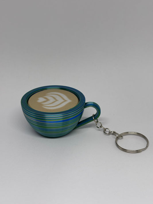 3D Marble Swirl Clicker Keyring - Candy 1