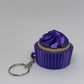 3D Cupcake Clicker Keyring - Purple