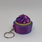 3D Cupcake Clicker Keyring - Rose Red/Blue