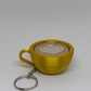 3D Marble Swirl Clicker Keyring - Gold
