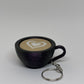 3D Marble Heart Clicker Keyring - Purple Glitter