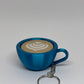 3D Marble Swirl Clicker Keyring - Teal