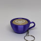 3D Marble Heart Clicker Keyring - Purple
