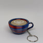 3D Marbled Heart Clicker Keyring - Candy 2