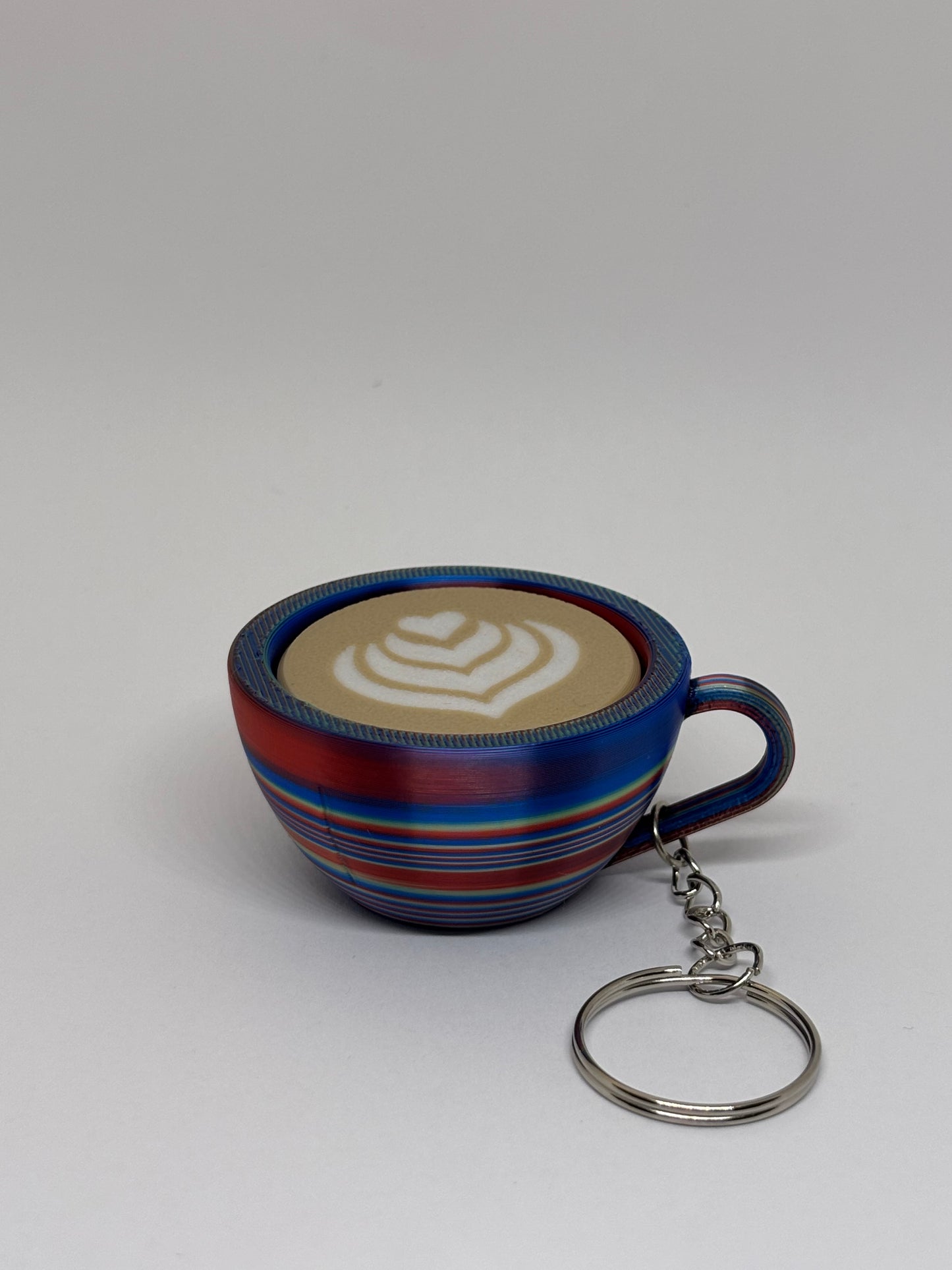 3D Marbled Swirl Clicker Keyring - Candy 2