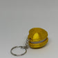 3D Heart Macaron Clicker Keyring - Gold