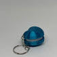 3D Heart Macaron Clicker Keyring - Teal