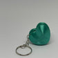 3D Heart Macaron Clicker Keyring - Emerald