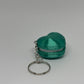 3D Heart Macaron Clicker Keyring - Emerald