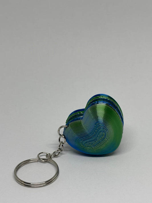 3D Heart Macaron Clicker Keyring - Candy 1