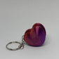 3D Heart Macaron Clicker Keyring - Red/Purple