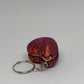 3D Heart Macaron Clicker Keyring - Red/Purple