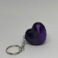 3D Heart Macaron Clicker Keyring - Purple/Black