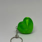 3D Heart Macaron Clicker Keyring - Green