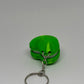 3D Heart Macaron Clicker Keyring - Green
