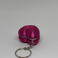 3D Heart Macaron Clicker Keyring - Rose Red