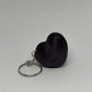 3D Heart Macaron Clicker Keyring - Purple Glitter