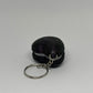 3D Heart Macaron Clicker Keyring - Purple Glitter