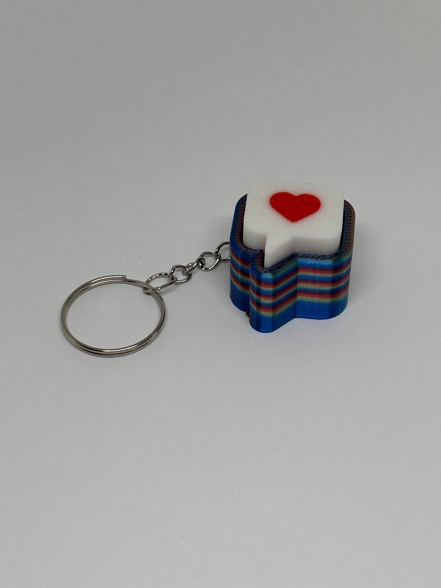 3D Heart Message Clicker Keyring - Candy 2