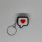 3D Heart Message Clicker Keyring - Candy 2