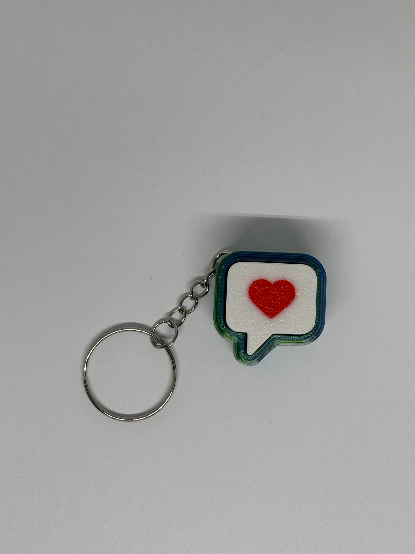 3D Heart Message Clicker Keyring - Candy 1