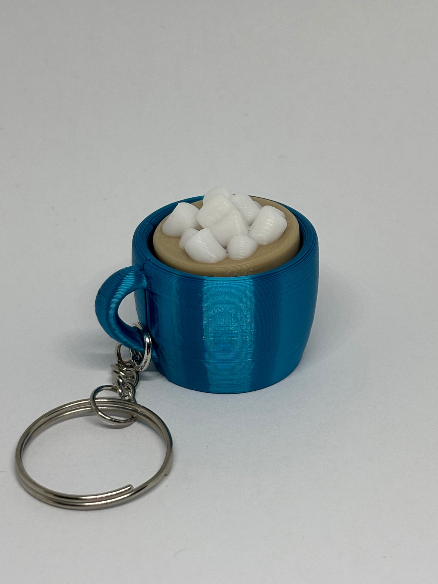 3D Hot Chocolate Clicker Keyring - Teal