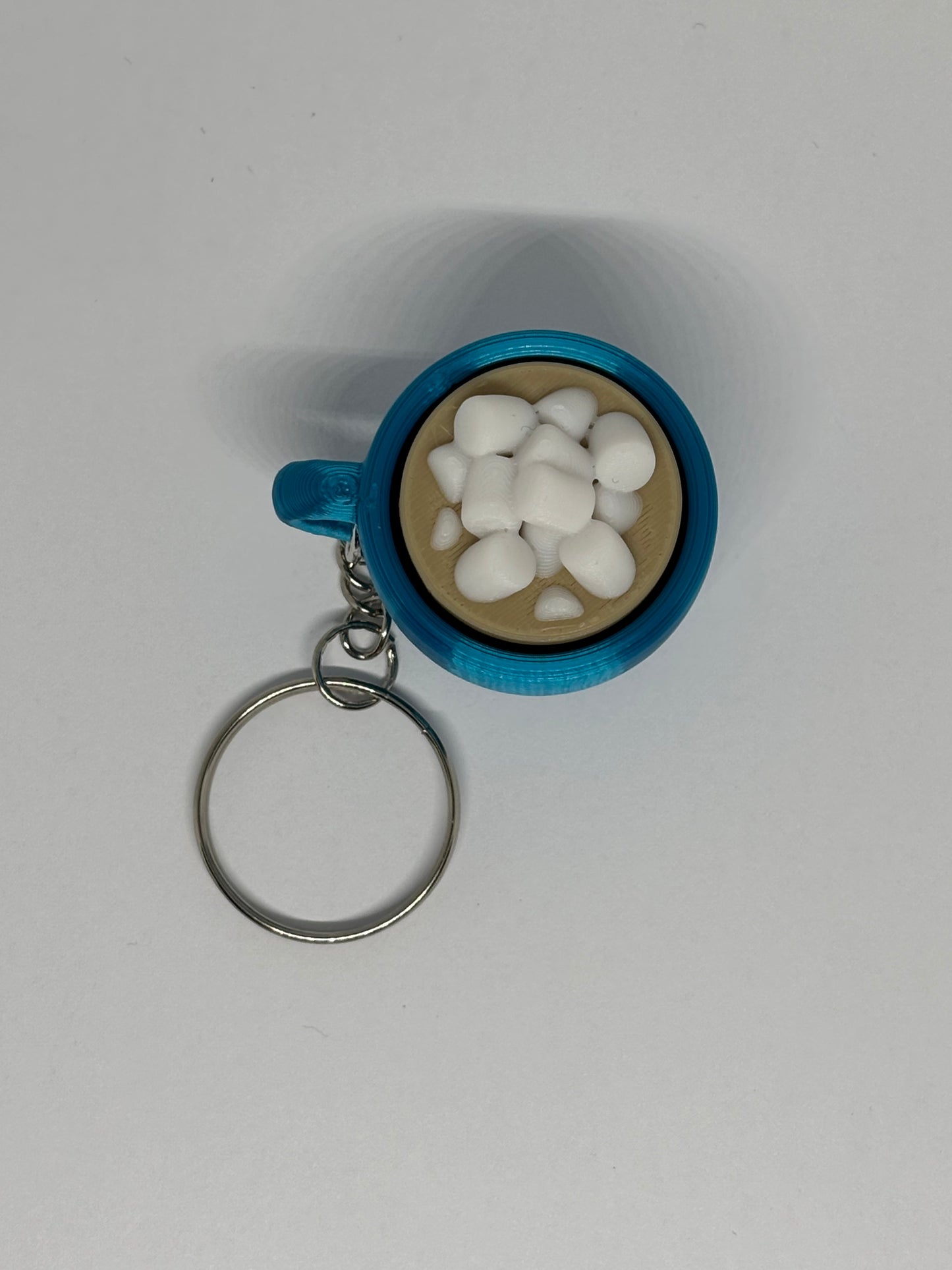 3D Hot Chocolate Clicker Keyring - Teal