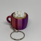 3D Hot Chocolate Clicker Keyring - Red/Purple