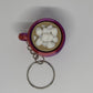 3D Hot Chocolate Clicker Keyring - Red/Purple