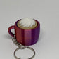 3D Whipped Coffee Clicker Keyring - Red/Purple